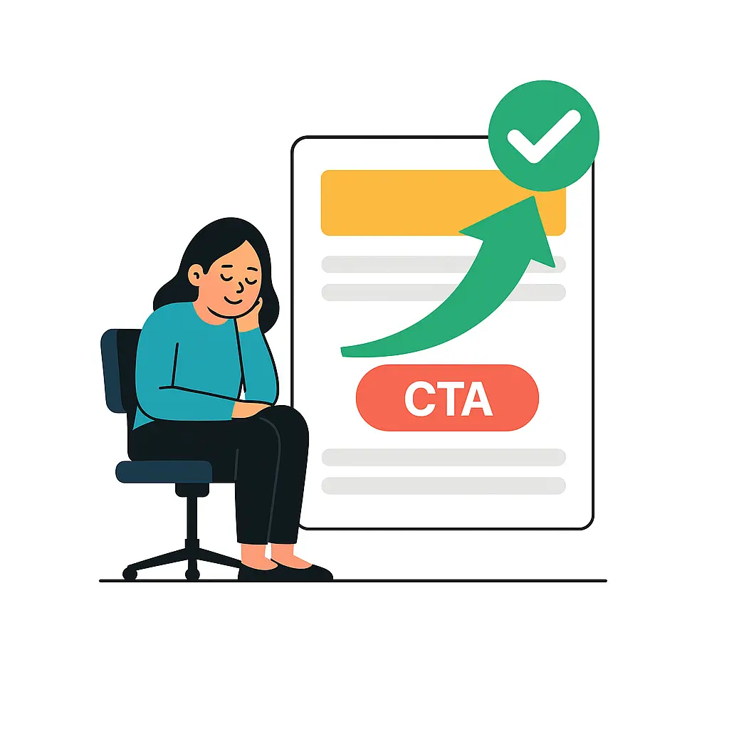 happy marketer with a high converting landing page